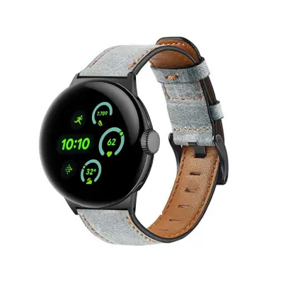 Remen od prave kože za Google Pixel Watch 3 (45 mm) - Siva Siva