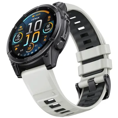 22mm Quick Release Silicone Band for Garmin Fenix 8 47mm Siva