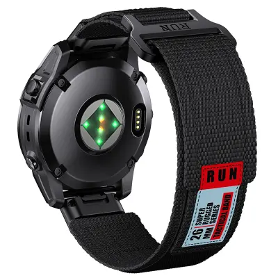 Garmin Fenix 8 najlonska tkana narukvica Crna