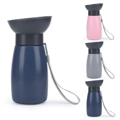 Prijenosna boca za vodu za pse: 600 ml, otporna na curenje Plava/Tamno plava