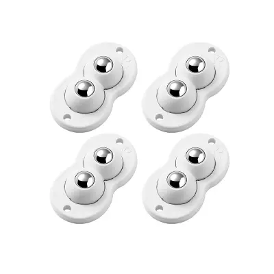 16 kom. Samoljepljivi okretni kotači s kugličnim ležajem - tiho i lako kretanje Bijela