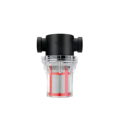 Protočni filter za vodu - 1/2" unutarnji navoj Crna