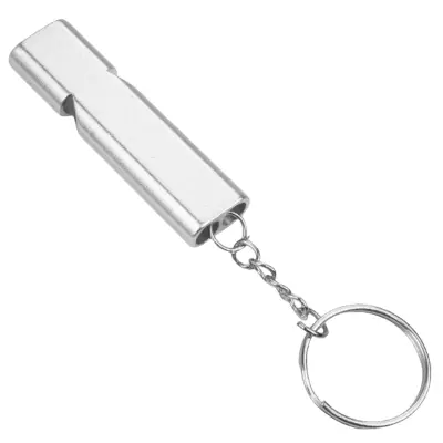 Zviždaljka za hitne slučajeve od aluminijske legure za vanjsku upotrebu Srebrna
