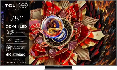 TV TCL 75C9K, 190.5cm (75"), QD-Mini LED, 4K UHD SMART TV, GOOGLE TV