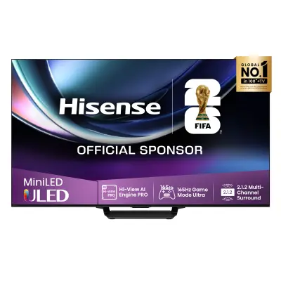 TV HISENSE 85U7QPRO, 215.9cm (85"), ULED Mini LED, 4K UHD 165Hz, Smart TV, VIDAA OS