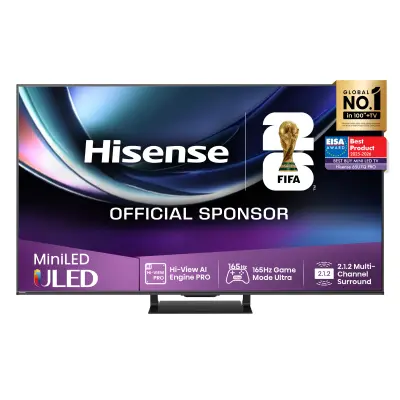 TV HISENSE 65U7QPRO, 165.1cm (65"), ULED Mini LED, 4K UHD 165Hz, Smart TV, VIDAA OS