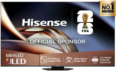 TV HISENSE 75U8Q, 190.5cm (75"), ULED Mini LED, 4K UHD Smart TV, VIDAA OS