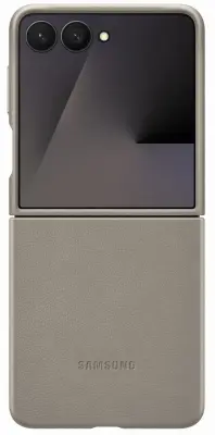 Kožna maska za Samsung Galaxy Z Flip7 bež EF-VF766PJEGWW