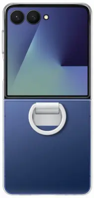 Silikonska maska s prstenom za Samsung Galaxy Z Flip7 prozirna EF-QF766CTEGWW