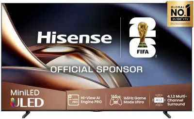 TV HISENSE 100U8Q, 254 cm (100"), Mini LED, 4K Ultra HD Smart TV, VIDAA