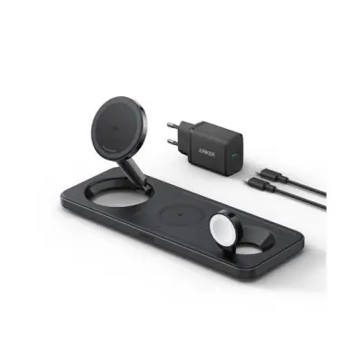 ANKER Stanica za bežično punjenje 15W, 3u1, crni