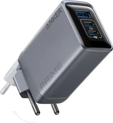 ANKER GaN Prime punjač, 100W, 2xUSB-C/1xUSB-A, sivi