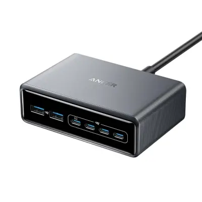 ANKER GaN Prime stolni punjač 200W, 4xUSB-C/2xUSB-A, crni