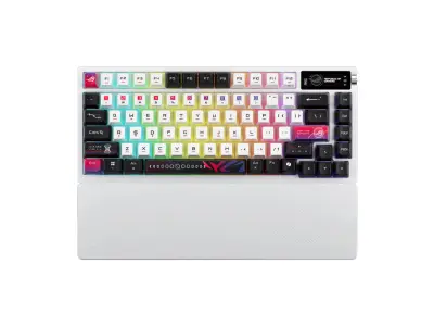 Tipkovnica ASUS ROG Azoth X, bežična, gaming, mehanička, bijela