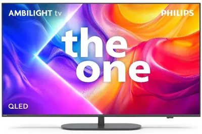 TV PHILIPS 50PUS9010, 127.0cm (50"), QLED, UHD 4K 144Hz, Smart TV, Titan OS - Ambilight