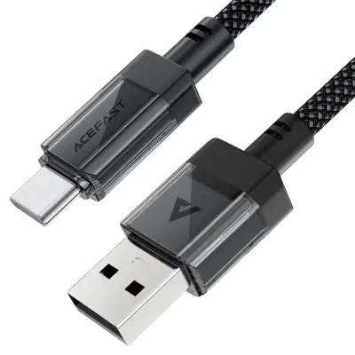 Kabel Acefast USB-A na USB-C crni