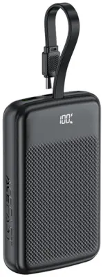 Powerbank Acefast PD22.5W, 10.000mAh s kablom crni