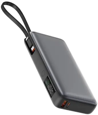 Powerbank Acefast PD130W, 20.000 mAh s kablom sivi