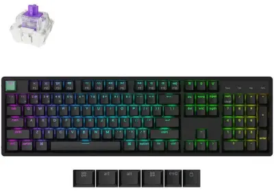 Tipkovnica Keychron K10H-J1 Black RGB