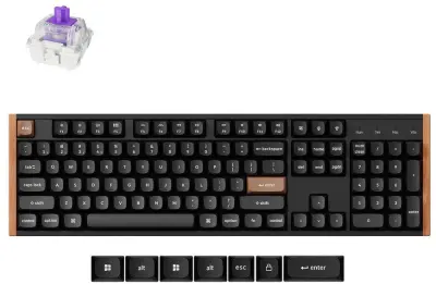 Tipkovnica Keychron K10H-F1 Black Wooden RGB