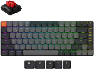 Tipkovnica Keychron K3X-H1-UK Carbon Black RGB