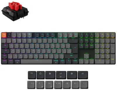 Tipkovnica Keychron K5X-H1-UK Carbon Black RGB