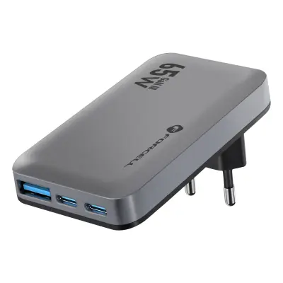 Zidni punjač GaN III 65W s 2 USB-C + USB ultra-tanak brzi punjač
