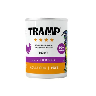 Tramp 4* Pašteta za pse s puretinom - Pašteta za odrasle pse s puretinom, 6 x 800 g