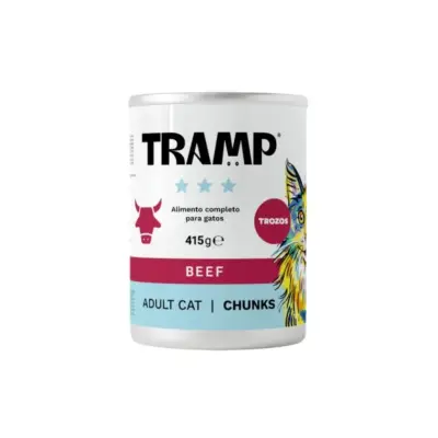 Tramp 3* Mačji komadići govedine - Komadići govedine za odrasle mačke, 8 x 415 g