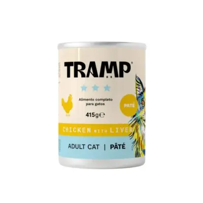 Tramp 3* Mačja pašteta s piletinom i jetricom - Pašteta za odrasle mačke s piletinom i jetricom, 8 x 415 g