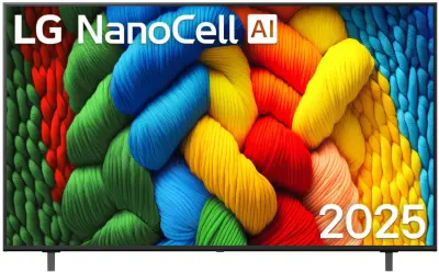 TV LG 65NANO80A3B 165.1cm (65"), NanoCell, 4K UHD Smart TV, webOS