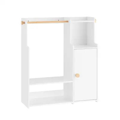 SoBuy dječja garderoba s stolom i klupom bijela 110 cm