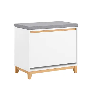 Klupa za cipele s pohranom Bijela 60x55x34cm FSR191-WN