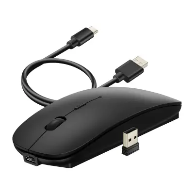 Bežični miš i USB 2.4G Dongle Kompaktni punjivi