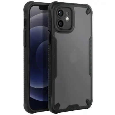 Maska otporna na udarce za iPhone 12, ojačani kutovi, mat poleđina protiv otisaka prstiju