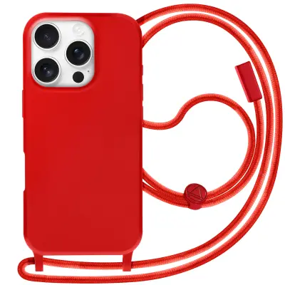 Polukruta futrola s mekom površinom i trakom za iPhone 16 Pro Max