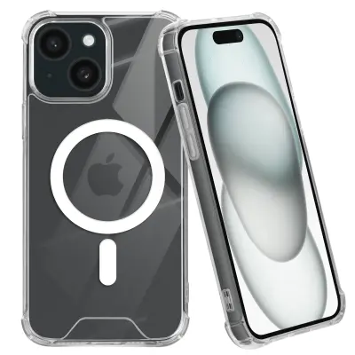 Magsafe maska za iPhone 15 Plus Silikonski gel, ojačani kutovi