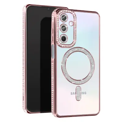 Dijamantna futrola za Samsung Galaxy A15 MagSafe Kontura sa strazaljkama