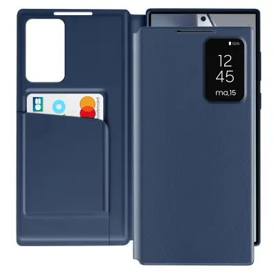 Preklopna maska s prozorom za Samsung Galaxy S24 Ultra s pretincem za karticu