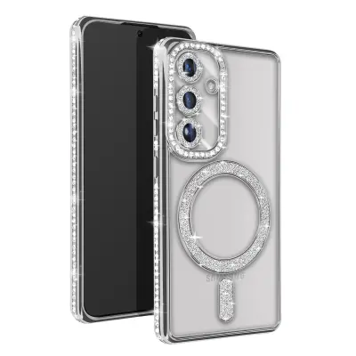 Dijamantna maska za Samsung Galaxy S24 Plus MagSafe rub s cirkonima