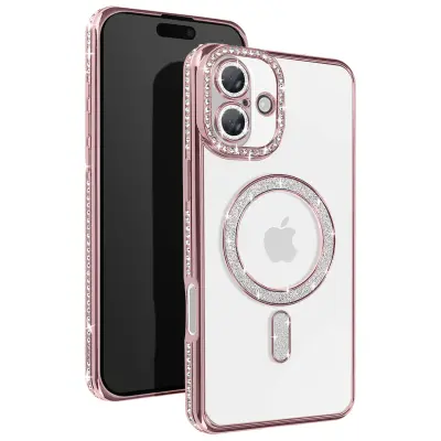 Dijamantna futrola za iPhone 16 MagSafe zaštita Kontura sa strazaljkama
