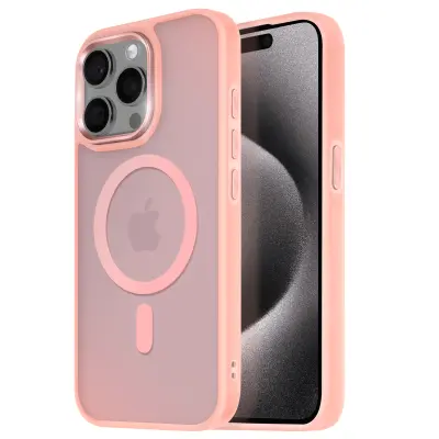 MagSafe maska za iPhone 15 Pro mat mliječna poleđina rub