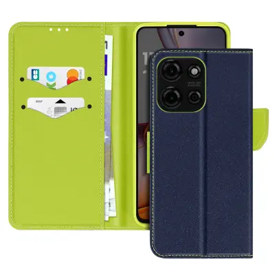 Torbica za Motorola Moto G75 novčanik Saffiano Fancy koža