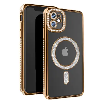 Dijamantna futrola za iPhone 11 MagSafe zaštita šljokice kontura