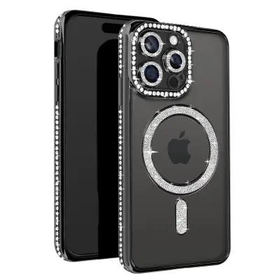 Dijamantna maska za iPhone 15 Pro MagSafe zaštita s obrubom od cirkona