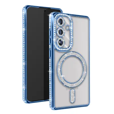 Dijamantna maska za Samsung Galaxy S24 MagSafe s obrubom od cirkona