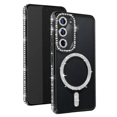 Dijamantna maska za Samsung Galaxy S23 MagSafe s obrubom od cirkona