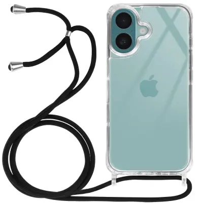 Maska za iPhone 16 silikon otporna na udarce s pletenom uzicom