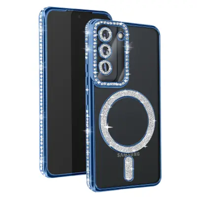 Dijamantna maska za Samsung Galaxy S23 MagSafe s obrubom od cirkona