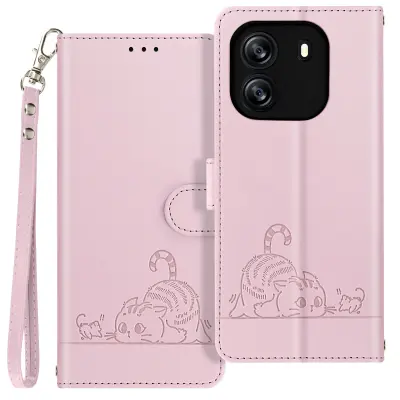 Torbica za Blackview Wave 6C motiv Mačka preklopni novčanik i stalak